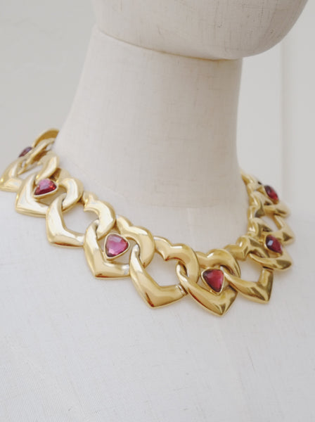 YSL hearts link statement choker necklace (vintage)