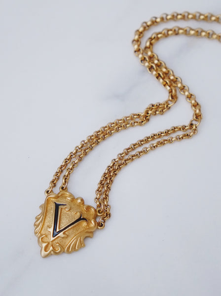 Valentino enamel chain necklace (Vintage)