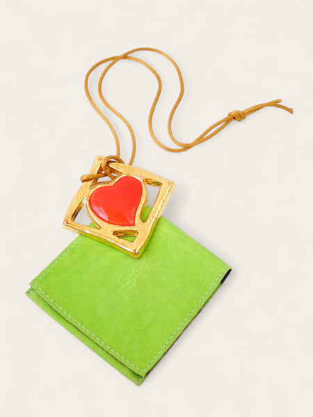 YSL red heart pendant necklace 1990 Valentine's Day Edition (vintage)