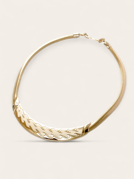 Chr Dior creamy enamel Choker Necklace (Vintage)