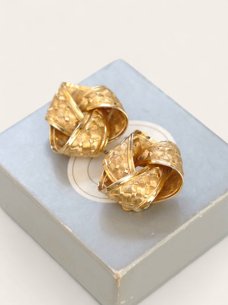 Chr Dior patterned bows earrings (Vintage)