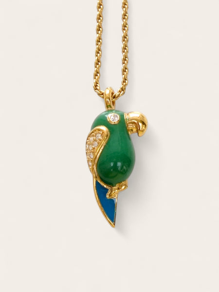 Christian Dior parrot pendant necklace (vintage)