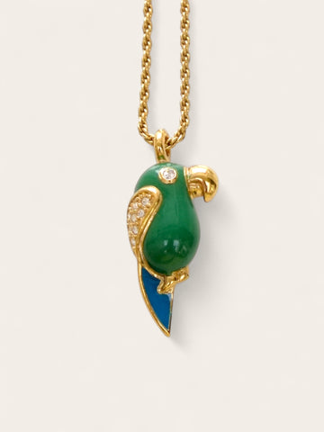 Christian Dior parrot pendant necklace (vintage)