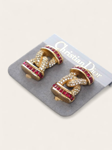 Chr Dior crystal earrings (vintage)