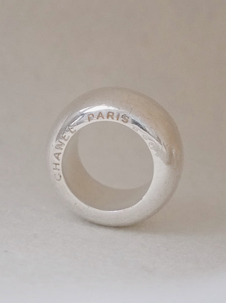 CHANEL 925 silver round ring (vintage)