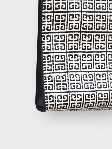 Givenchy black and white monogram weaving tote bag (vintage)