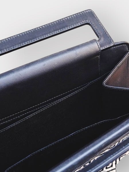 Givenchy black and white monogram weaving tote bag (vintage)