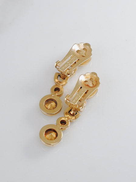 Chr Dior crystals drops earrings (vintage)