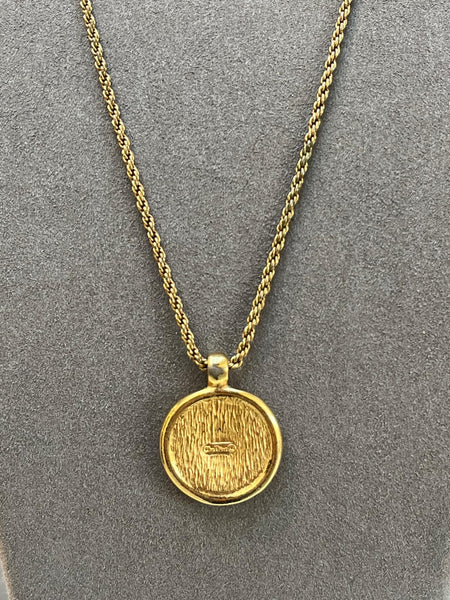 Christian Dior golden pendant necklace (vintage)