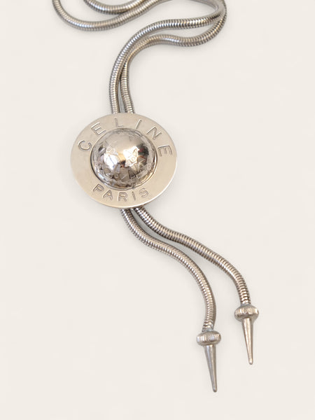 Celine silver sliding globe necklace (vintage)