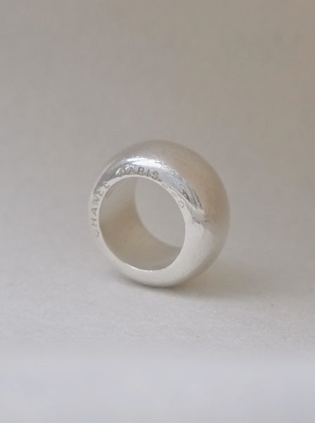 CHANEL 925 silver round ring (vintage)