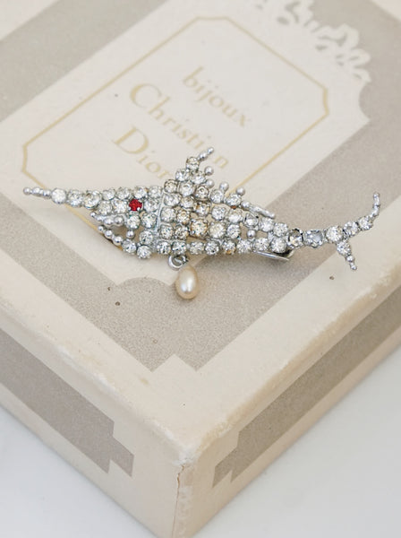 Christian Dior 1961 swordfish brooch (vintage)