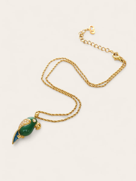 Christian Dior parrot pendant necklace (vintage)
