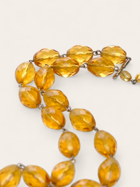 Givenchy Orange crystals beads necklace (Vintage)