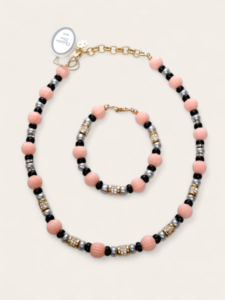 Chr Dior Set of Necklace and Bracelet (Vintage)