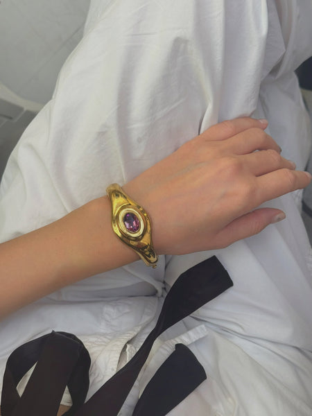 Givenchy Purple Crystal Bangle (Vintage)