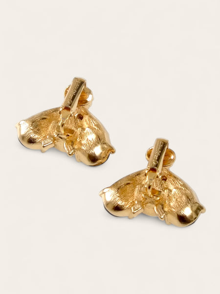 Christian Dior Jewelled Bumble Bee Earrings (Vintage)
