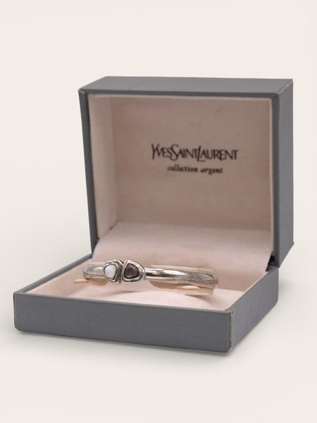 YSL silver hearts bangle (vintage)