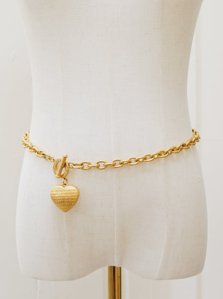 Givenchy heart logo pendant chain necklace (Vintage)