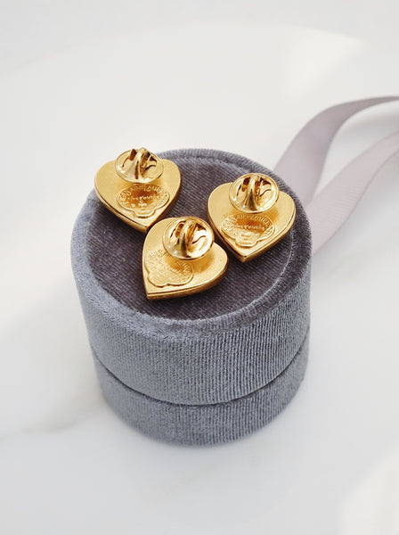 YSL Rive Gauche Set of 3 Hearts Pin (vintage)