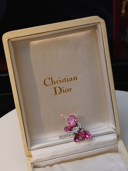 Chr Dior multi-colour crystals dragonfly brooch (Vintage)