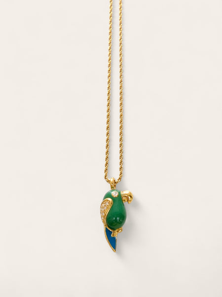 Christian Dior parrot pendant necklace (vintage)