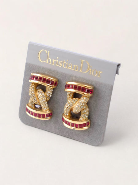 Chr Dior crystal earrings (vintage)