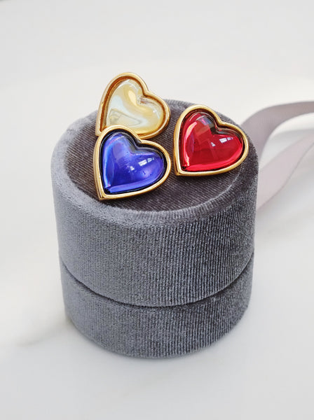 YSL Rive Gauche Set of 3 Hearts Pin (vintage)