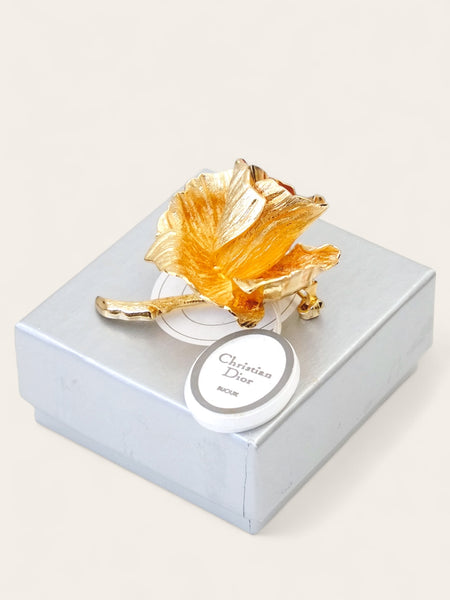 Chr Dior rose flower brooch (Vintage)