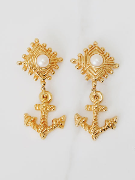 Escada Massive Anchor earrings (Vintage) | on slowness