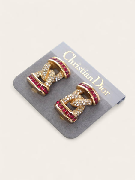 Chr Dior crystal earrings (vintage)