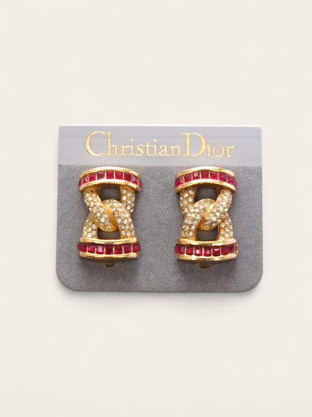 Chr Dior crystal earrings (vintage)