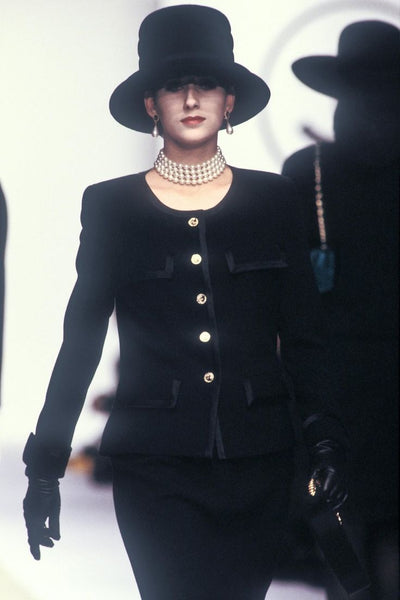 CHANEL clover with pearl drops earrings and pin (vintage)