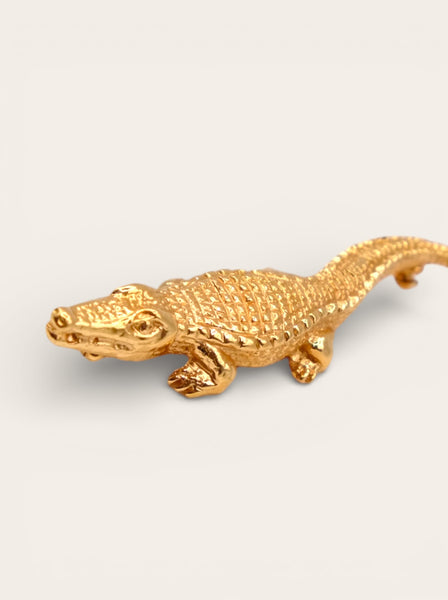 Vintage Celine 1992 crocodile brooch | on slowness
