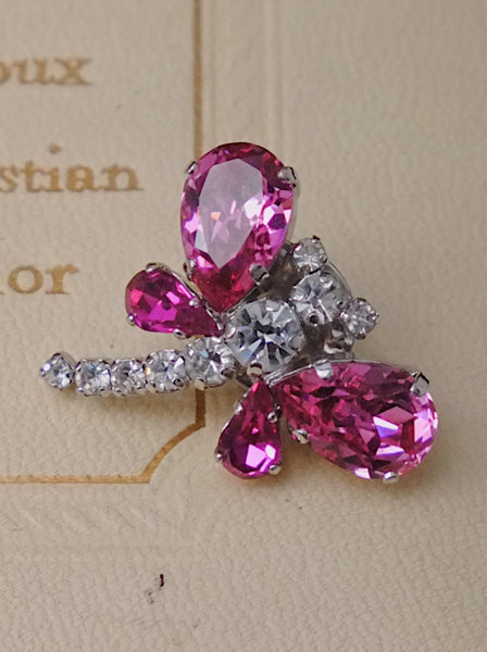 Chr Dior multi-colour crystals dragonfly brooch (Vintage) | ON SLOWNESS