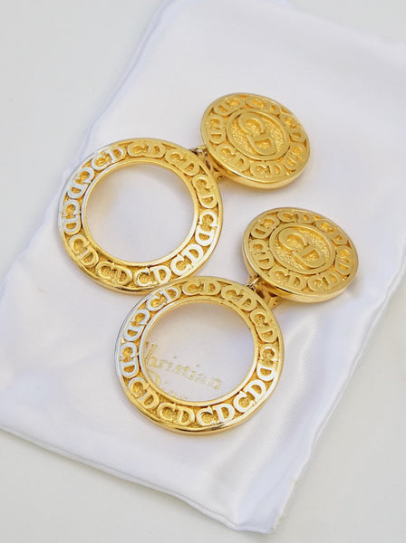 Vintage Christian Dior Extra Large Statement Earrings | on slowness