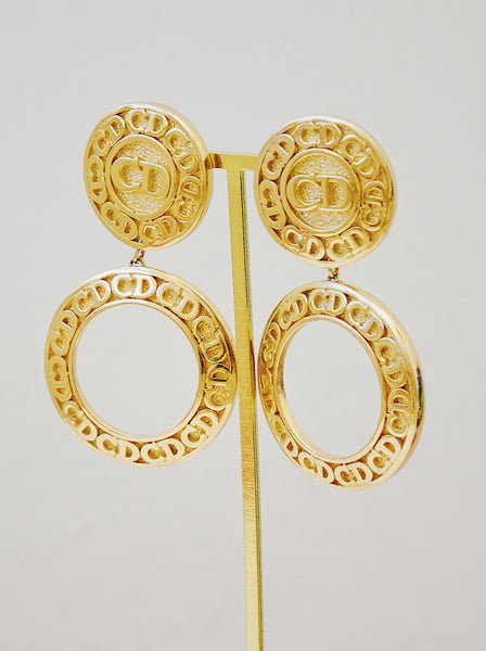 Vintage Christian Dior Extra Large Statement Earrings | on slowness