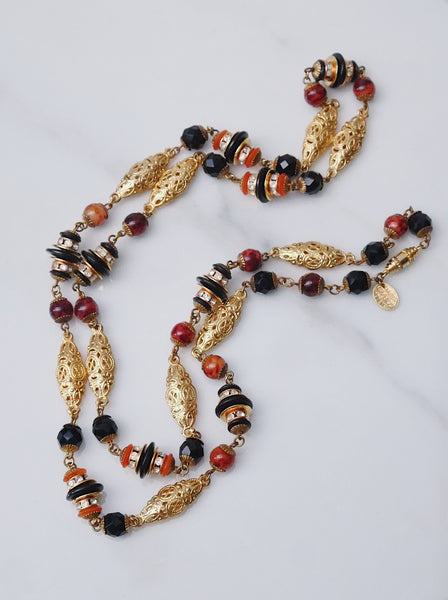 Nina Ricci beads chain long necklace (vintage) | ON SLOWNESS
