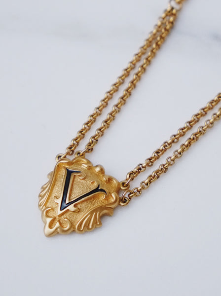 Valentino enamel chain necklace (Vintage) | ON SLOWNESS