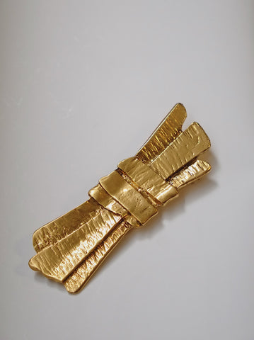 YSL Yves Saint Laurent golden bars brooch (Vintage) | on slowness