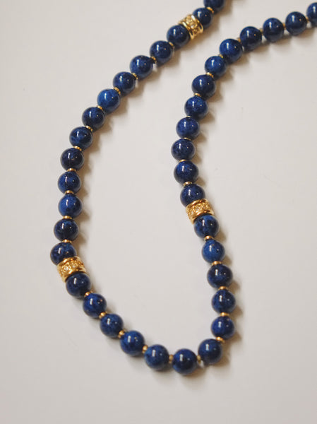 Nina Ricci lapis beads necklace (Vintage)