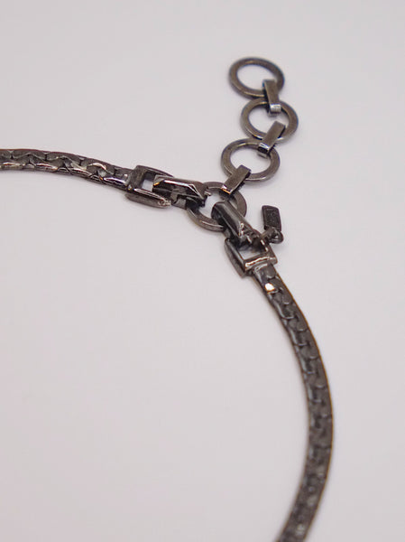 YSL Yves Saint Laurent crystals earrings + necklace set (Vintage)