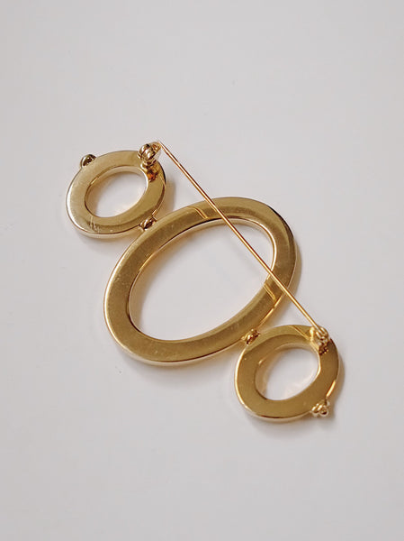 Christian Dior golden hoops brooch (vintage)