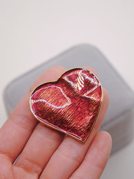 YSL Yves Saint Laurent heart brooch (Vintage) | on slowness