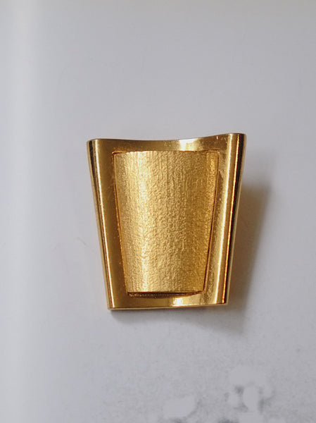 Escada golden plaque pendant/brooch (Vintage) | on slowness