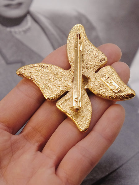 YSL Yves Saint Laurent butterfly brooch 1993 (Vintage)