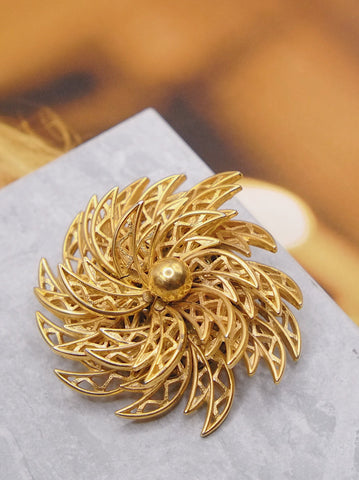 West Germany spiral golden brooch (vintage)