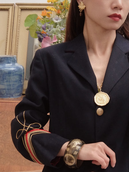 Kenzo logo coin necklace (vintage)