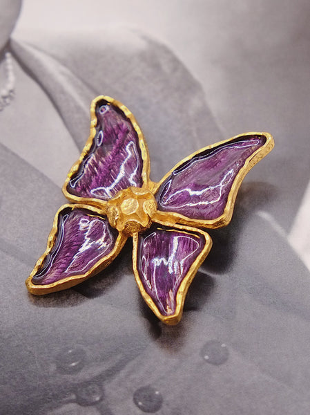 YSL Yves Saint Laurent butterfly brooch 1993 (Vintage)