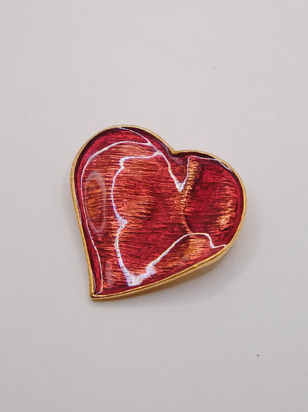 YSL Yves Saint Laurent heart brooch (Vintage) | on slowness